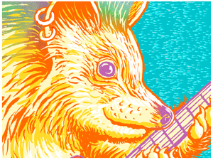 Hedge Punk. Punk Hog. Print